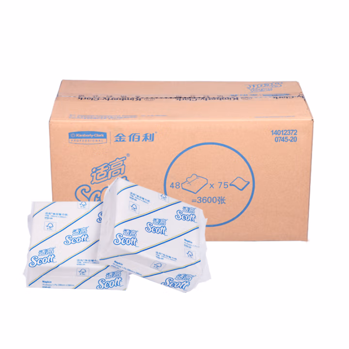 0745-20Scott®适高® 单层折叠餐巾纸230mm FSC MIX