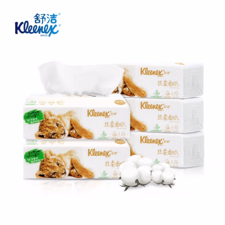 0563-10Kleenex®舒洁® 丝柔纸面巾 FSC MIX 70％