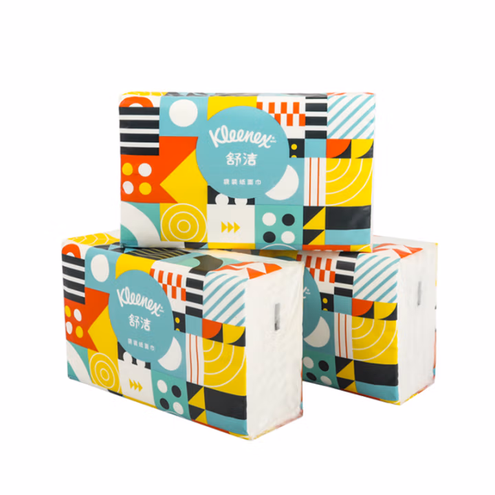 94669Kleenex®舒洁® 袋装纸面巾 M码130抽（3层） FSC MIX
