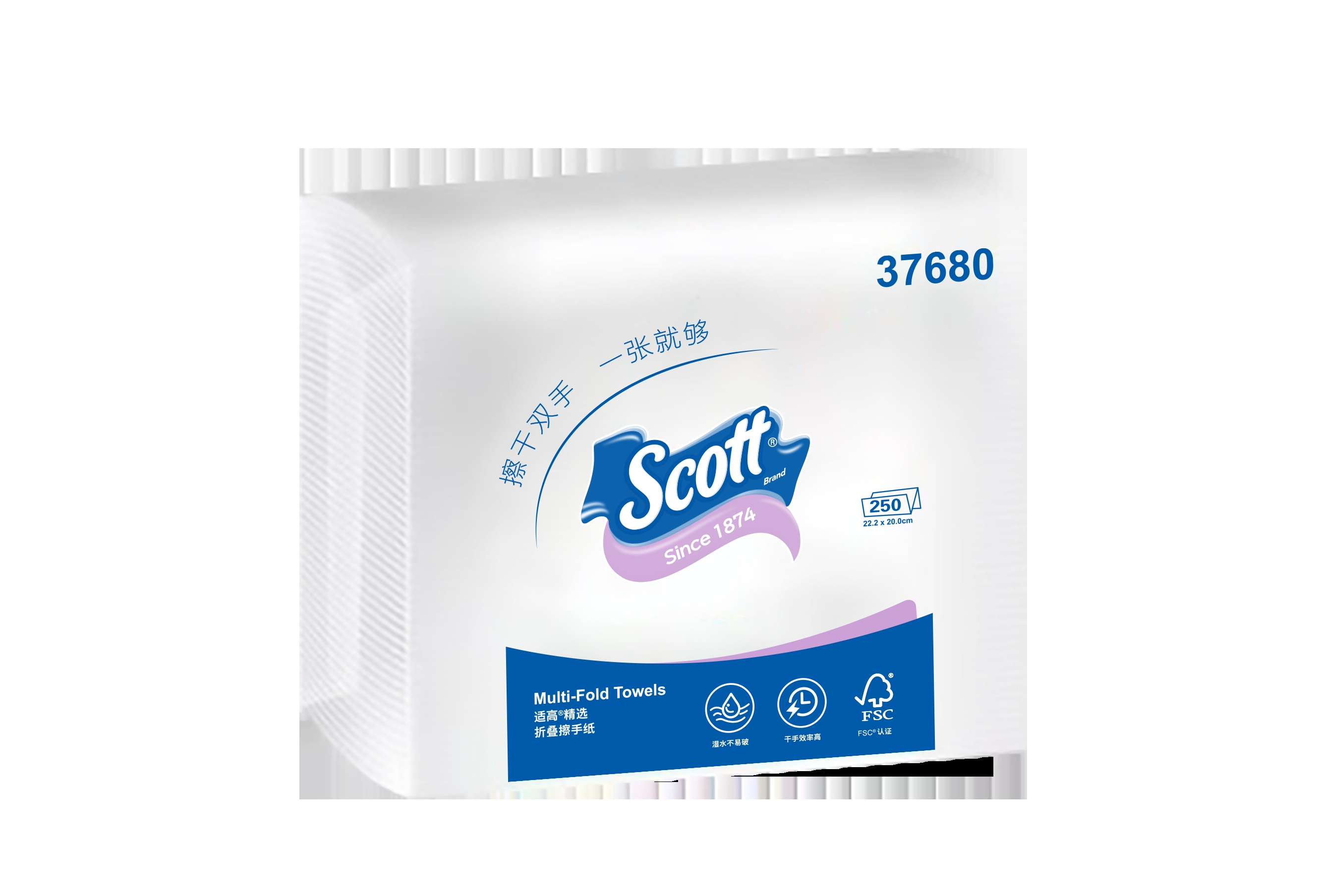 37680Scott®适高® 精选折叠擦手纸 FSC MIX 70％