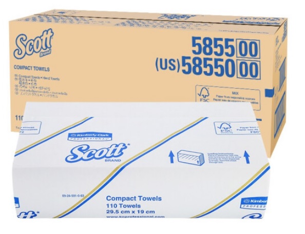58550Scott®适高® Airflex纤巧6折式擦手纸