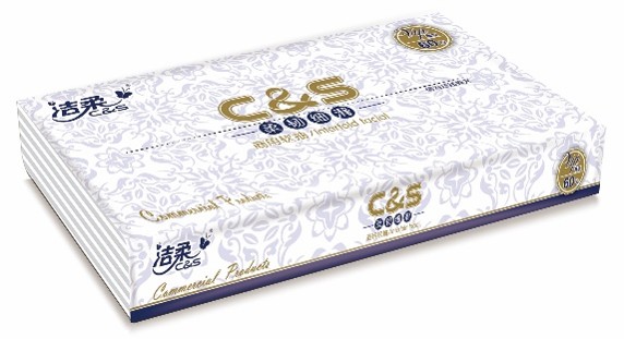 JR067-01N洁柔商用60抽抽取式纸面巾（单包装）