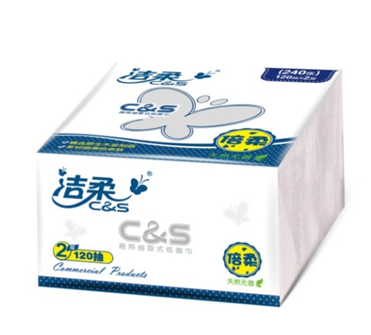 JR092-01N洁柔商用120抽抽取式纸面（单包装）