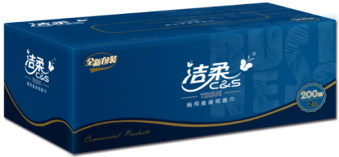 CH013-02N洁柔C&S200抽商用盒装纸面巾(3盒装)