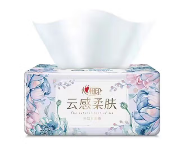 DT100商务云感系列三层立体压花塑装纸面巾 （72包）