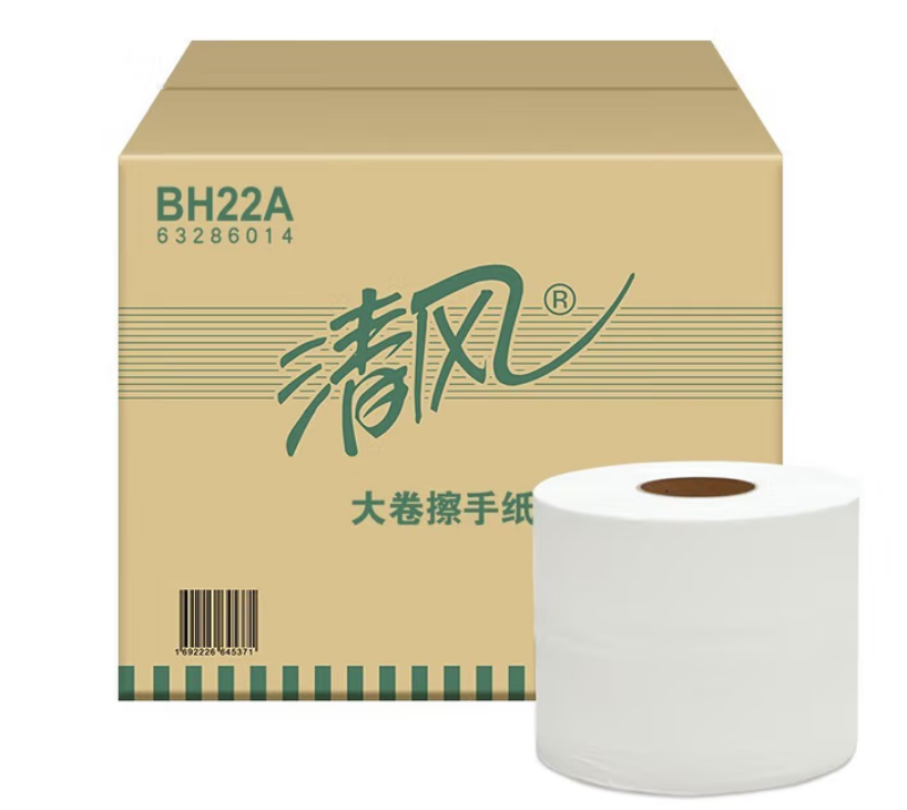 清风1层180米 卷筒擦手纸