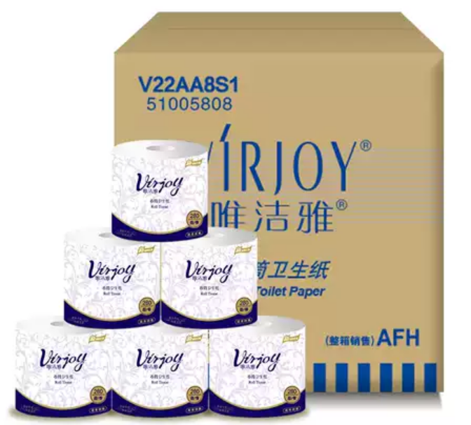 唯洁雅2层圆点压花280段卷筒卫生纸