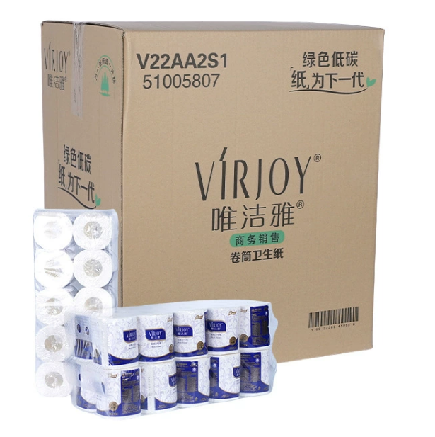 唯洁雅2层圆点压花200段卷筒卫生纸