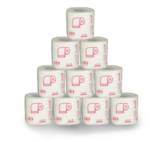 真真2层圆点压花60g卷筒卫生纸（有内包）